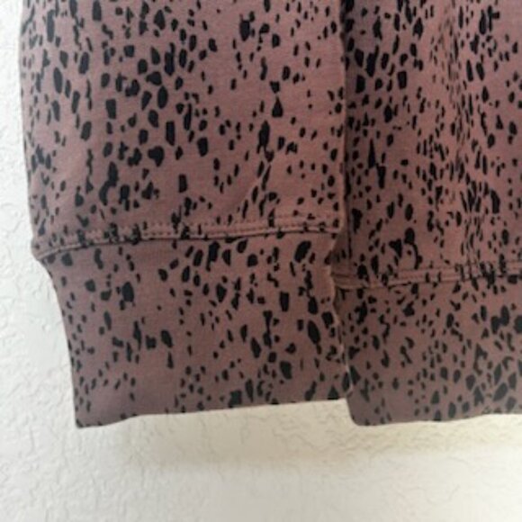 NWOT Athleta Studio to Street Splatter Animal Print Crewneck Sweatshirt - Picture 4 of 10